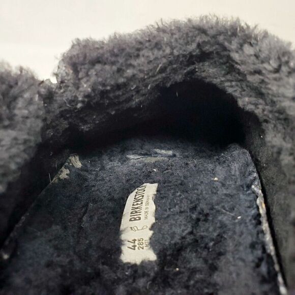 Birkenstock Zermatt Shearling Clogs 44 Mens 11 Black Suede Slip On‎ Lined Shoes - Picture 14 of 15